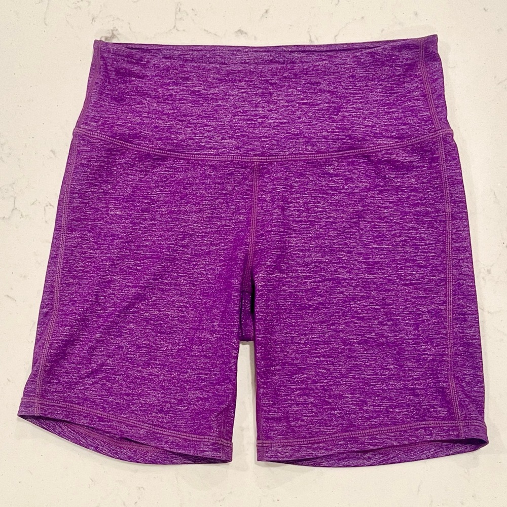 Athleta 7" Purple Biker Shorts Size S
